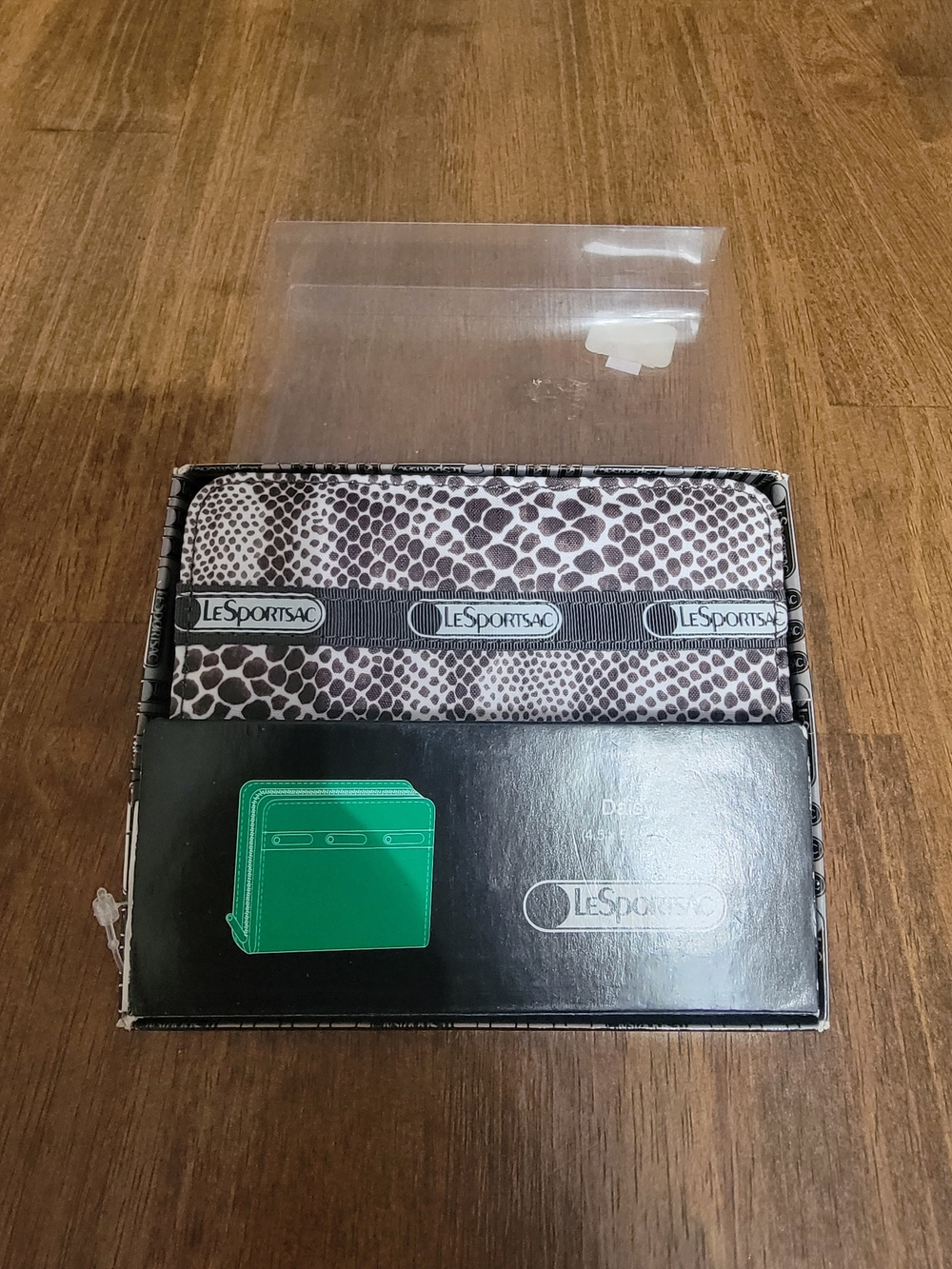 LeSportsac Snake Print Bifold Wallet in Brown and Black